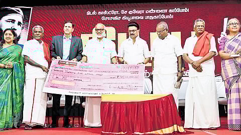 Chief Minister MK Stalin at the  event to mark the commencement of the birth anniversary of Castro, on Tuesday 