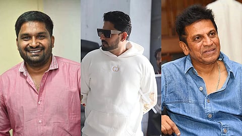 (L to R) Pavan Wadeyar, Prajwal Devaraj, Shivarajkumar