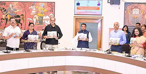CM Mohan Majhi releasing the revised guidelines for MLA LAD fund, CM-SA at Lokseva Bhavan.