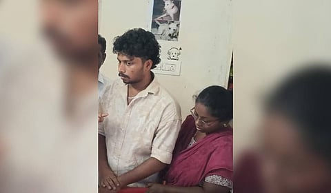 Basil Eldhose and his mother Bindhu