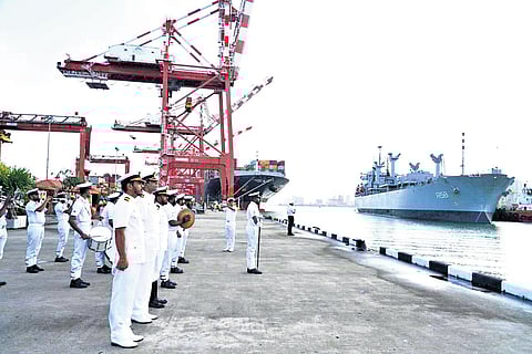 Indian Naval ships arrive in Sri Lanka for SLINEX 2025 Naval Exercise 