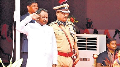 CM Mohan Majhi during Independence Day celebrations in Bhubaneswar