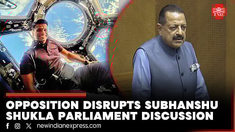 Parliament discussion in honour of Shubhanshu Shukla was disrupted by opposition protest