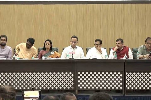 Addressing a joint press conference here after a meeting, representatives of eight prominent opposition parties like the Congress, TMC, SP, DMK and RJD hit out at the CEC, alleging that instead of responding to questions raised by them, he chose to attack them at his presser on Sunday.