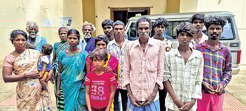 17 Irulars sought refuge at the Cuddalore RDO on Monday