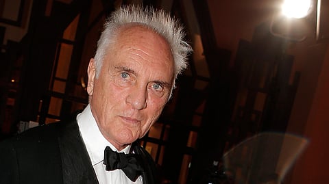 FILE - British actor Terence Stamp arrives at the Marrakech International Film Festival in Marrakech, Nov. 30, 2012 at the Marrakech Congress Palace