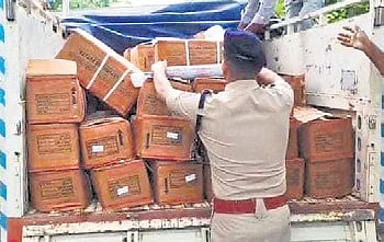 The seized explosives 