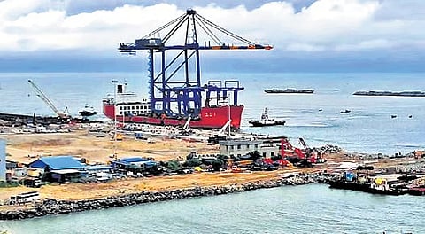 Vizhinjam, a public–private partnership between Adani Ports and the Kerala government, has handled 395 ships and 840,000 TEUs in under a year, including ultra-large container vessels like the MSC Irina. 