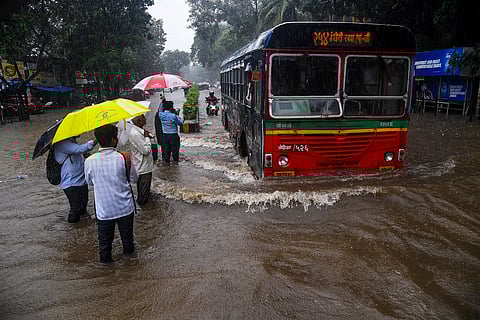 Heavy rains lash Mumbai; red alert issued, transport disrupted