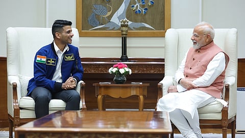Prime Minister Narendra Modi with Astronaut Shubhanshu Shukla