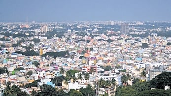 Bangalore city bird-eye view