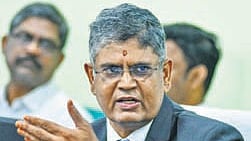 BSNL Chief General Manager Seshachalam addressing a press meet in Vijayawada.