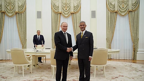 External Affairs Minister S Jaishankar meets with Russian President Vladimir Putin in Moscow on Thursday, Aug. 21, 2025.