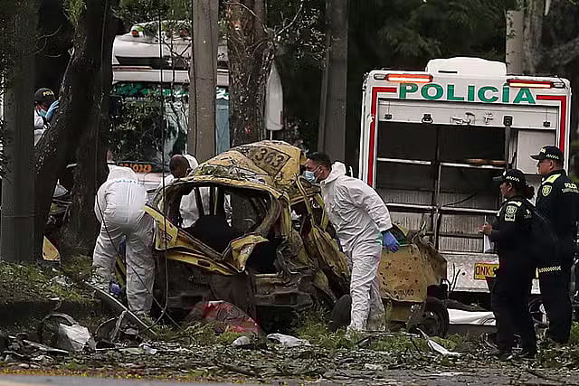 Car bomb, helicopter attack in Colombia kill 13; including police officers