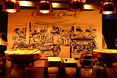 Delhi on dining table at ITC Kohenur