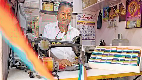 Nandhagopal is a part of the second generation in his family to craft national flags from khadi, a legacy started by his father Perumal over two decades ago.