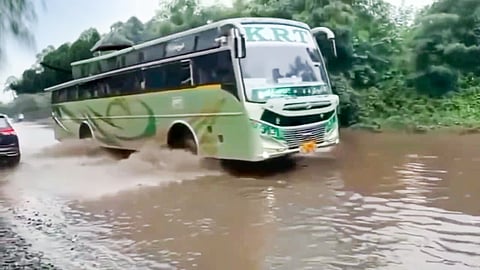 Allur falls along this narrow two-lane section, which makes the risk of accidents much higher when the road is flooded, commuters said.