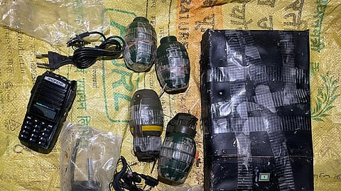 The explosives recovered by the Punjab police.