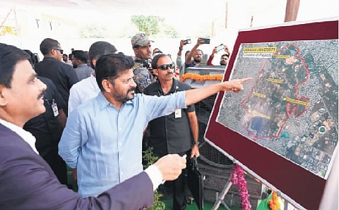 Chief Minister Revanth Reddy laid the foundation stone for the construction of a girls hostel, boys hostel, and library reading room at Osmania University in Hyderabad on Monday