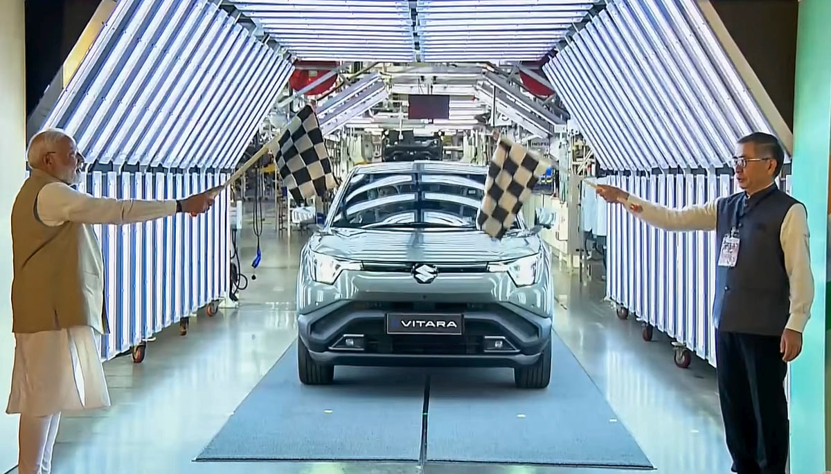 PM Modi flags off Maruti Suzuki's first electric vehicle e-Vitara