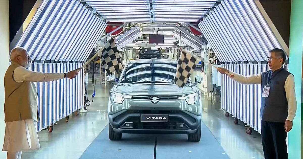 PM Modi flags off Maruti Suzuki's first electric vehicle e-Vitara