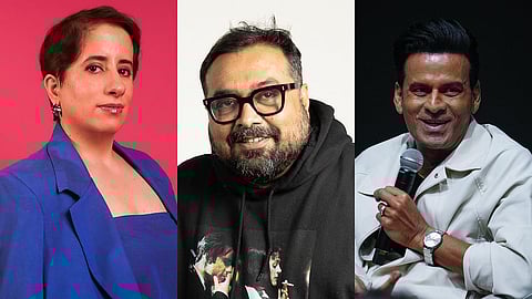 Guneet Monga Kapoor (L) and Anurag Kashyap (M) have joined and Manoj Bajpayee's (R) Jugnuma as executive producers