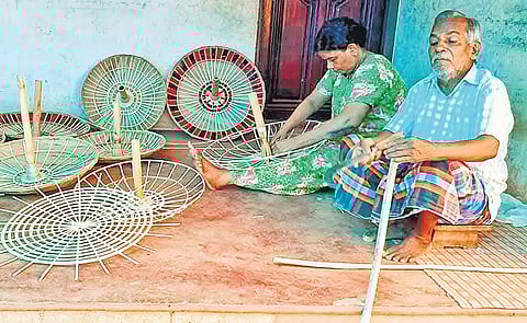 This Onam, a Keezhattoor couple is in demand to craft Maveli umbrellas