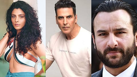 (from left) Saiyami Kher, Akhshay Kumar and Saif Ali Khan will star together in Haiwaan