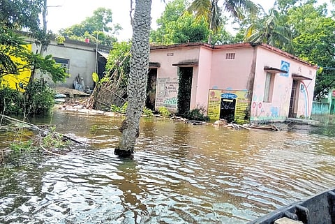 A waterlogged village in Bhograi block of Balasore district.