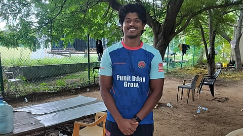Ramakrishna Ghosh during the All India Buchi Babu Invitation Tournament at Murugappa Ground