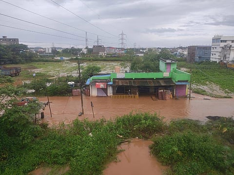 Flood in Jeypore town.