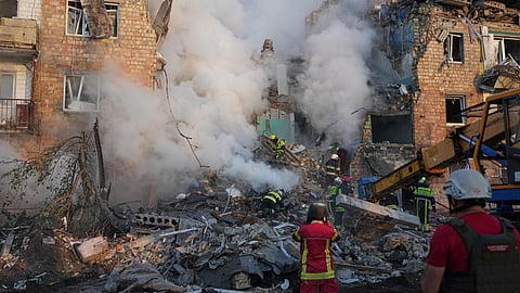 The Ukrainian air force said Russia fired 137 drones of various types during the night.