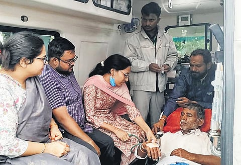 Naik remained trapped with water up to his knees, without food or water.