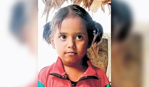 Navya was playing in front of her house when the electric pole fell on her.