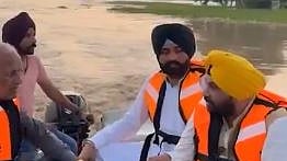 The Bhagwant Mann-led Punjab government has come under fire after three ministers, who were on a tour of flood-hit areas to oversee relief and rescue operations.