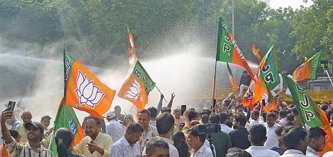 Image of BJP flags used for representational purposes only.