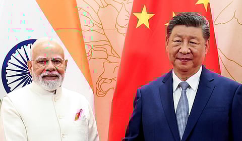 Prime Minister Narendra Modi holds a bilateral meeting with Chinese President Xi Jinping in Tianjin, China, on Sunday.