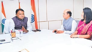 CM Mohan Majhi with Indian envoys to European countries.