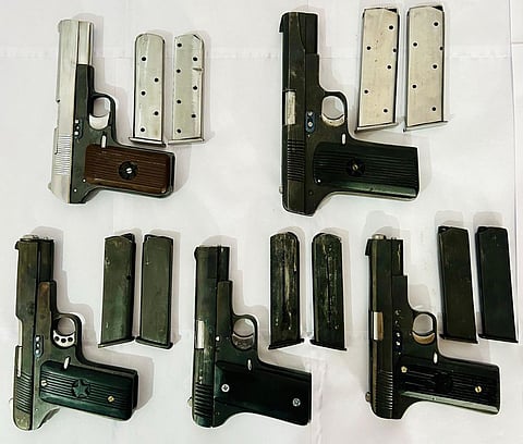 In another case, Muktsar Police apprehended two associates of the Lawrence Bishnoi gang and recovered five illegal weapons from their possession.