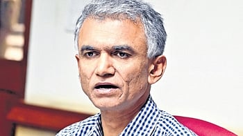 Minister Krishna Byre Gowda at Vikasa Soudha in Bengaluru.