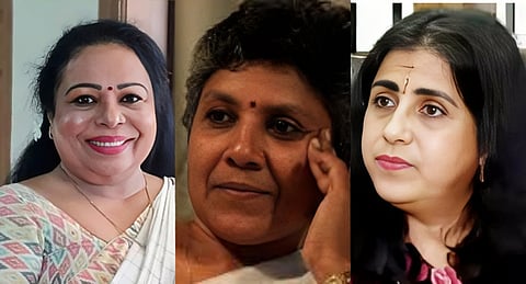 (From left) Shobhana George, Lathika Subhash and Simi Rose Bell John.