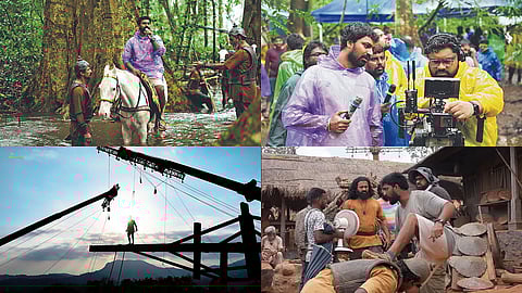 Arjun Raj in behind the scenes stills from Kantara Chapter 1