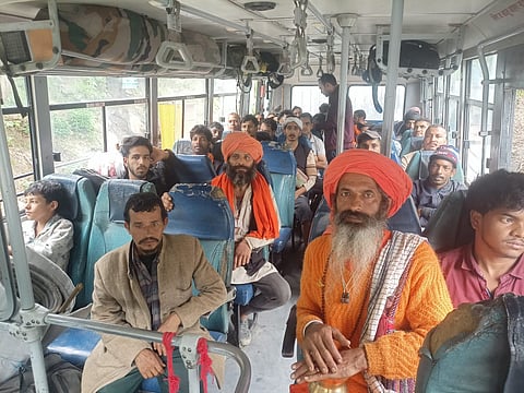 At least 500 devotees were sent by vehicles from Bharmour to Chamba.
