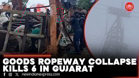 Six dead as wire of cargo ropeway snaps at Pavagadh Hill temple in Gujarat