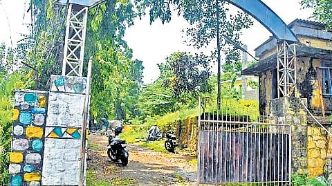 The entrance of abattoir at Kunnukuzhy