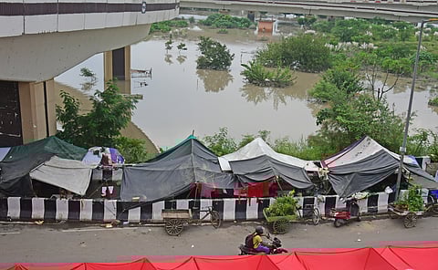 Flood relief Camp near MayurVihar.