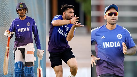 Shubman Gill, Rinku Singh and Suryakumar Yadav