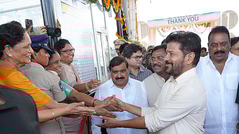  Chief Minister .A.Revanth Reddy inaugurated the Trumpet Interchange at Neopolis Layout,Kokapet