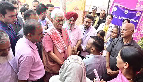 L-G Manoj Sinha meets flood-hit people in Jammu city, promises government support