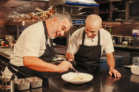 Michelin-starred chef Karim Khouani at work in Sorrento, Shangri-La Eros, Delhi
